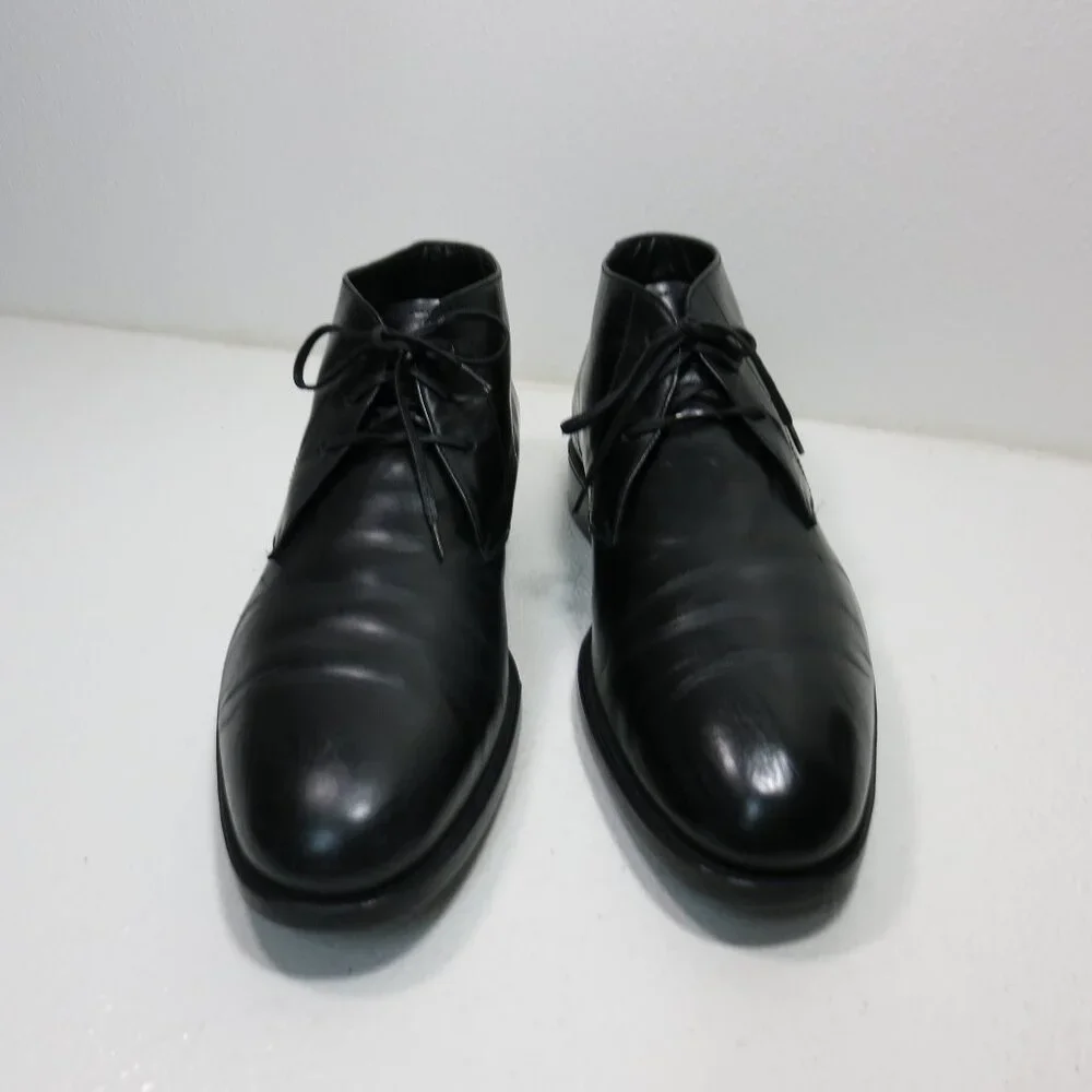 Salvatore Ferragamo Italy Chukka Boots Leather Mens Shoes Rubber Soles Sz 8.5 EE